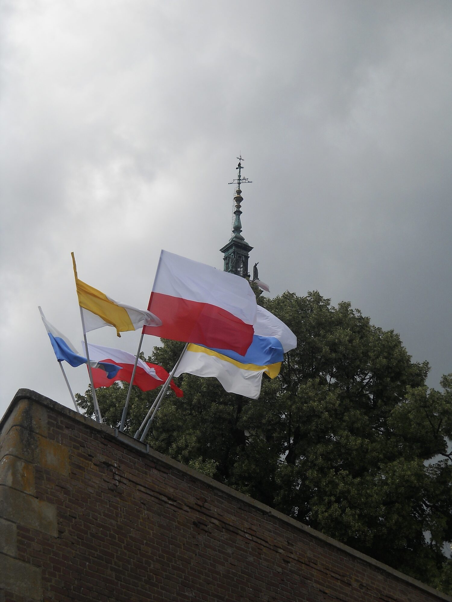 Flags on the wall