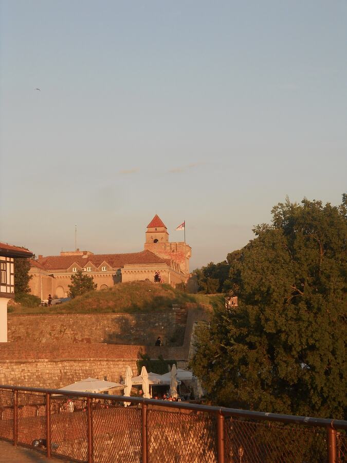 Belgrade Fortress at golden hour