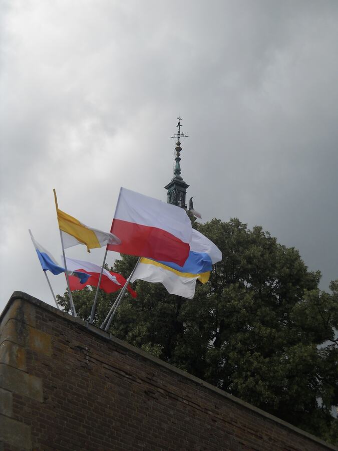 Flags on the wall